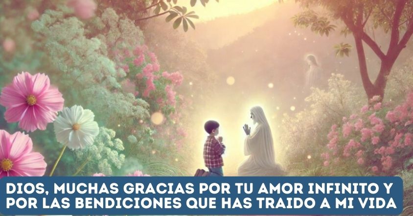 Oración de agradecimiento a Dios por su amor y bendiciones