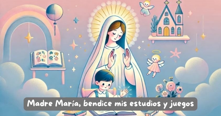 Madre María, bendice mis estudios y juegos