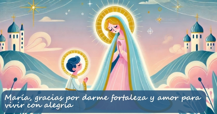 Oración a María para que te dé fortaleza y amor para vivir con alegría