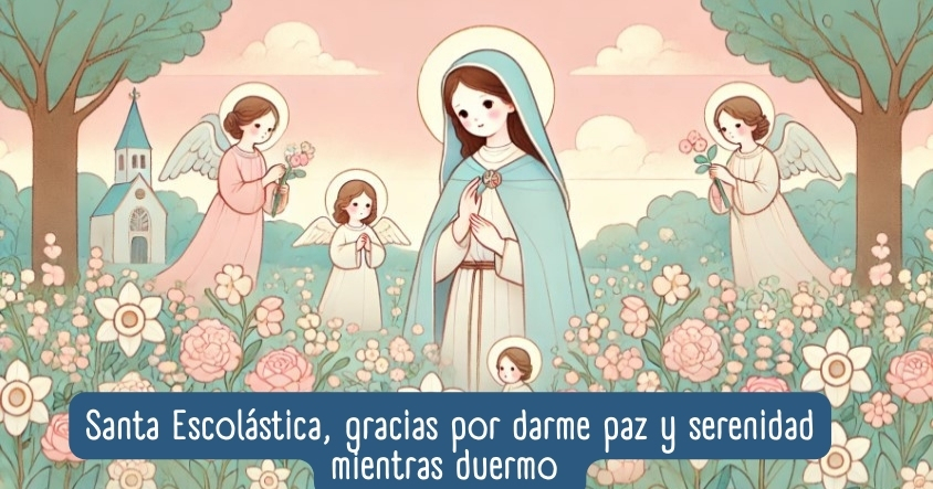 Oración a Santa Escolástica para que te de paz mientras duermes