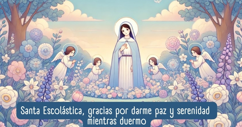 Oración a Santa Escolástica para que te dé paz y serenidad mientras duermes