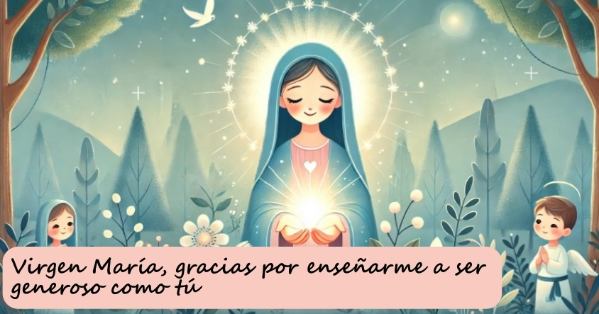 Oración a la virgen María para que te enseñe a ser generoso como ella