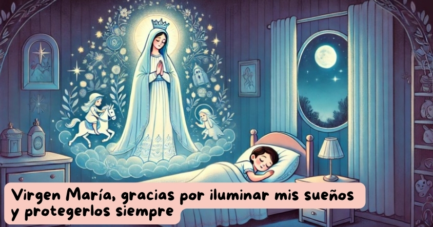 Oración a la virgen María para que ilumine tus sueños y los proteja siempre