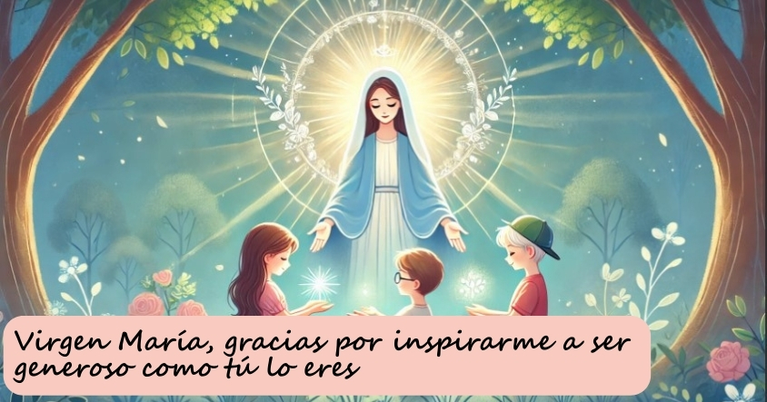 Oración a la virgen María para que te inspire a ser generoso como lo es ella