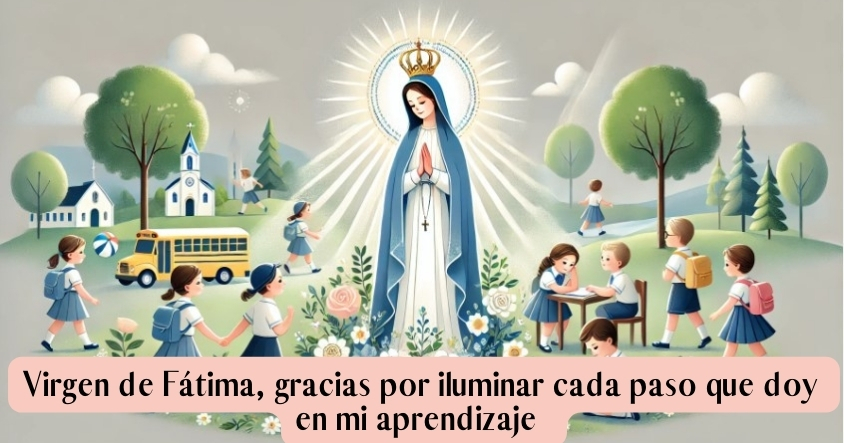 Oración para que la virgen de Fátima ilumine cada paso de tu aprendizaje