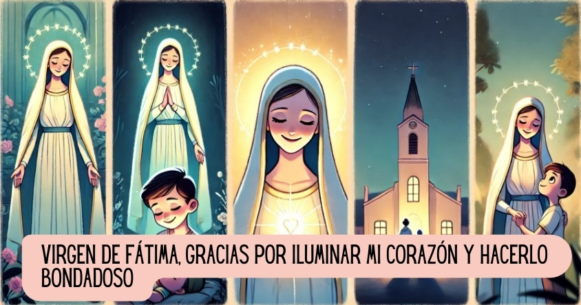 Oración a la virgen de Fátima para tener un corazón iluminado y bondadoso