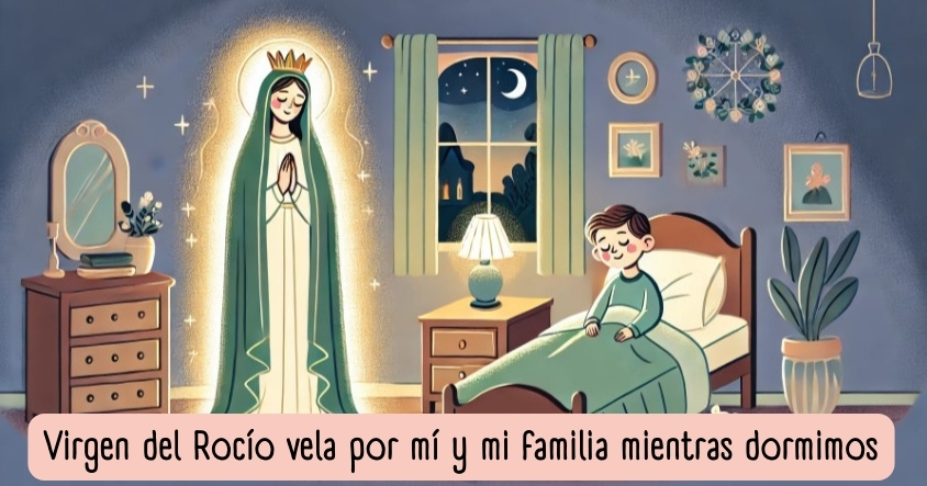 Virgen del Rocío vela por mí y mi familia mientras dormimos