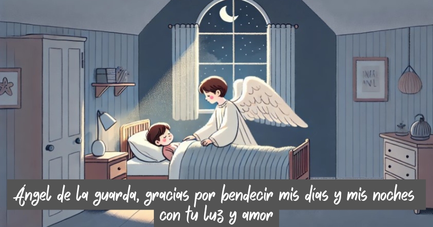 Oración al ángel de la guarda para que te bendiga tus días y tus noches con su luz y amor