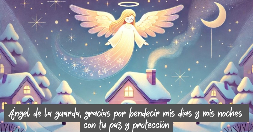 Oración al ángel de la guarda para que te bendiga en tus días y noches con su paz y protección