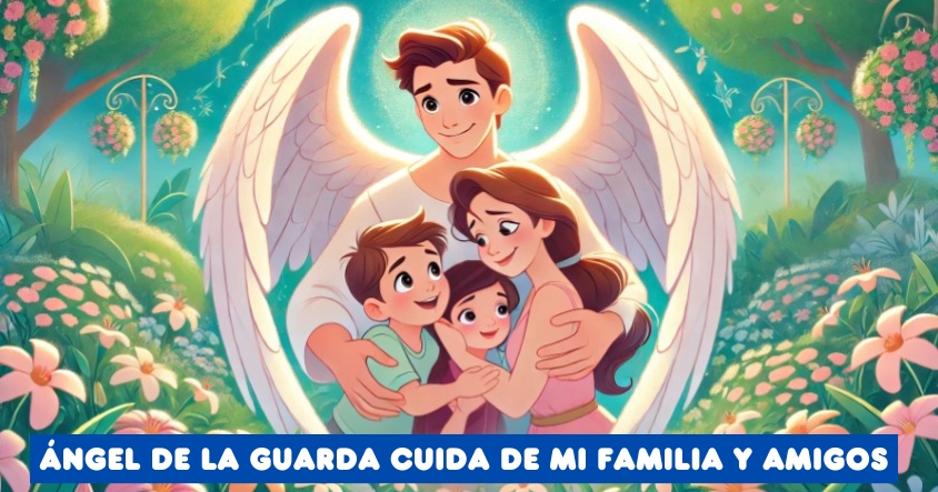 Ángel de la guarda cuida de mi familia y amigos