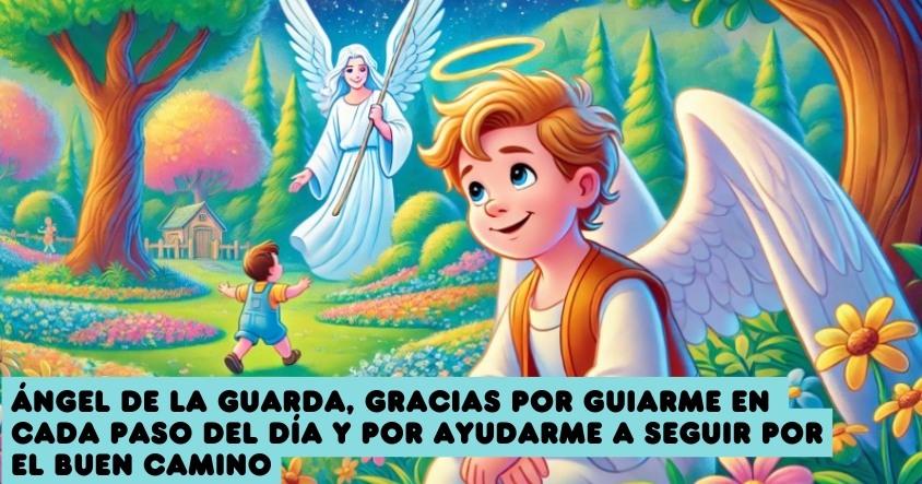 Oración al ángel de la guarda para que te guíe en cada paso del día y ayude a seguir el buen camino