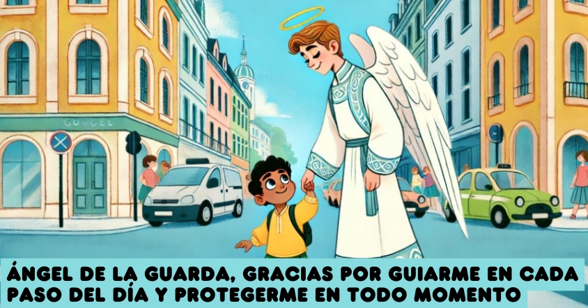 Oración al ángel de la guarda para que te guíe en cada paso del día y proteja en todo momento