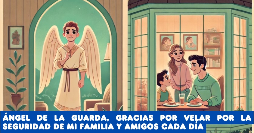 Oración al ángel de la guarda para que vele por la seguridad de mi familia y amigos cada día