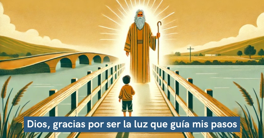 Oración a Dios de agradecimiento por ser la luz que guía tus pasos