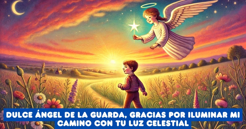 Oración al ángel de la guarda para que ilumine tu camino con su luz celestial