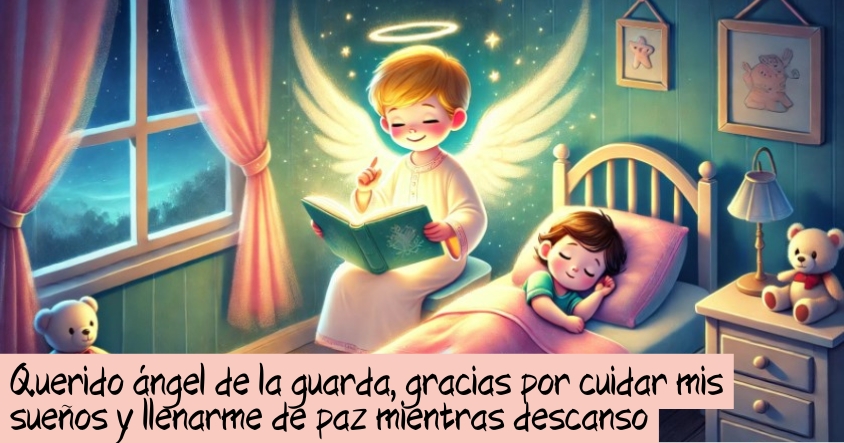 Oración al ángel de la guarda para que te llene de paz mientras duermes