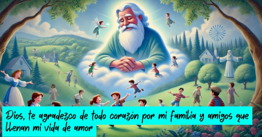 Oración de agradecimiento a Dios por la familia y amigos que llenan tu vida de amor