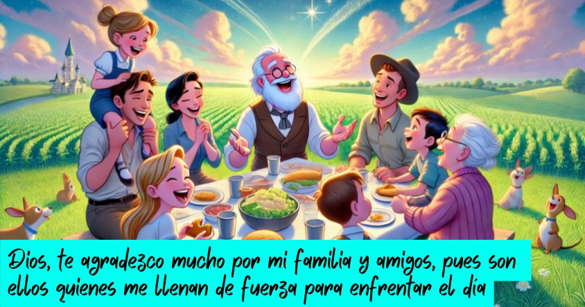 Oración de agradecimiento a Dios por la familia y amigos que llenan tu vida de fuerza