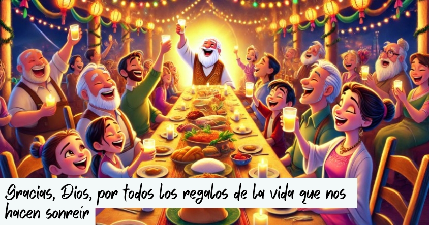 Oración de agradecimiento a Dios por todos los regalos de la vida que te hacen sonreir