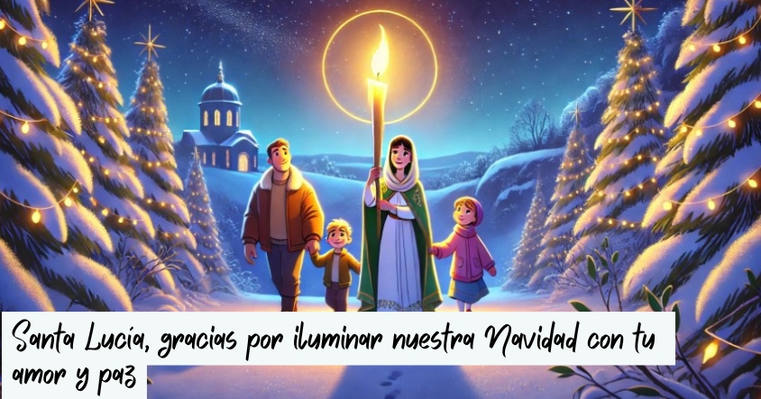 Oración a Santa Lucía para que ilumine tu Navidad con su amor y paz